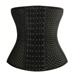 Black Adjustable Buckle Front Waist Trainer Womens Size Small